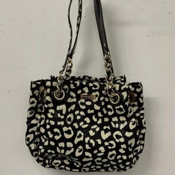 NWT kate spade Devote Mod Black White Leopard Shoulder Bag - Picture 1 of 13